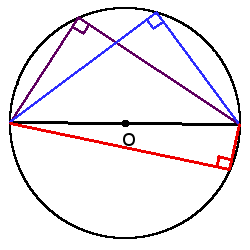 inscribed angles based on diameter